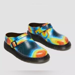 Dr. Martens ISHAM GENIX NAPPA RECLAIMED THERMAL MAP LEATHER SLINGBACK MULE